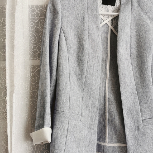 Light Blue Salt & Pepper Blazer - Picture 2 of 5